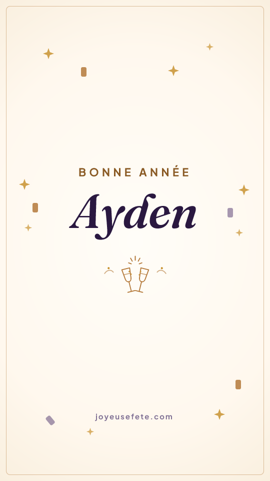 Image « Bonne année Ayden » au format story