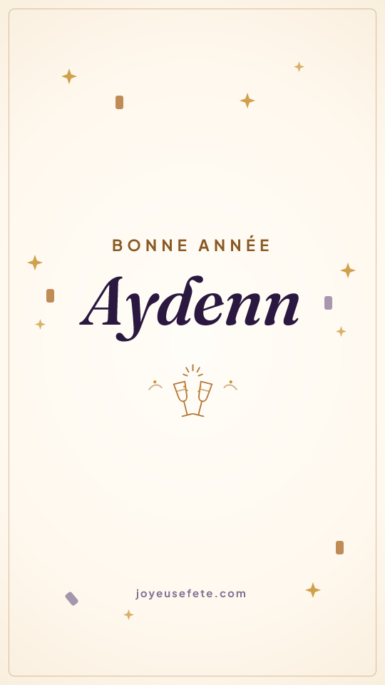 Image « Bonne année Aydenn » au format story