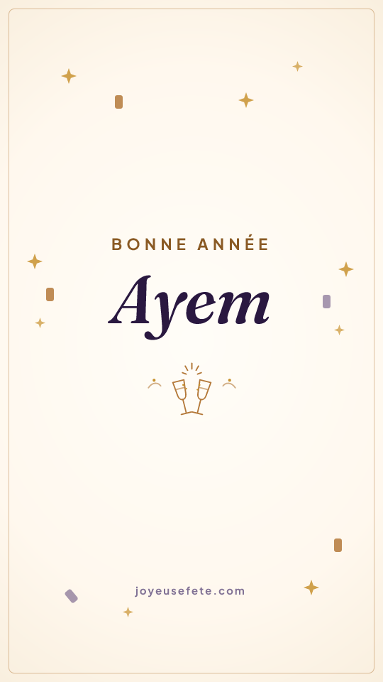 Image « Bonne année Ayem » au format story