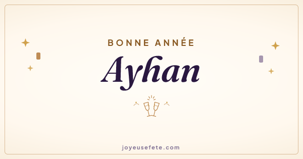 Image « Bonne année Ayhan » au format large