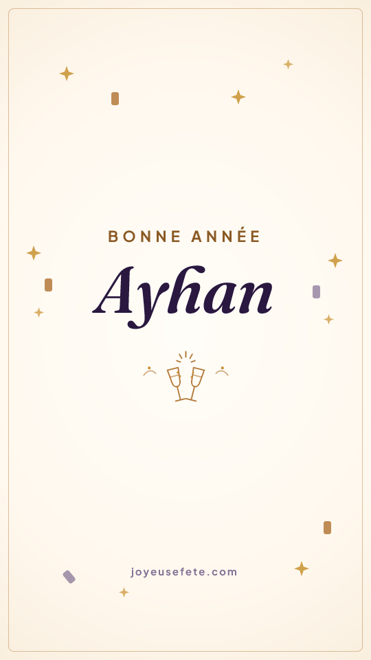 Image « Bonne année Ayhan » au format story