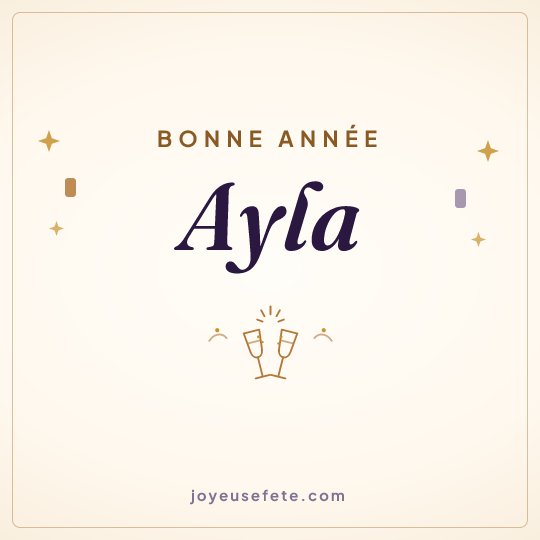 Image carrée « Bonne année Ayla » pour WhatsApp