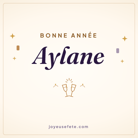 Image carrée « Bonne année Aylane » pour WhatsApp