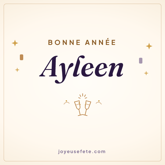 Image carrée « Bonne année Ayleen » pour WhatsApp
