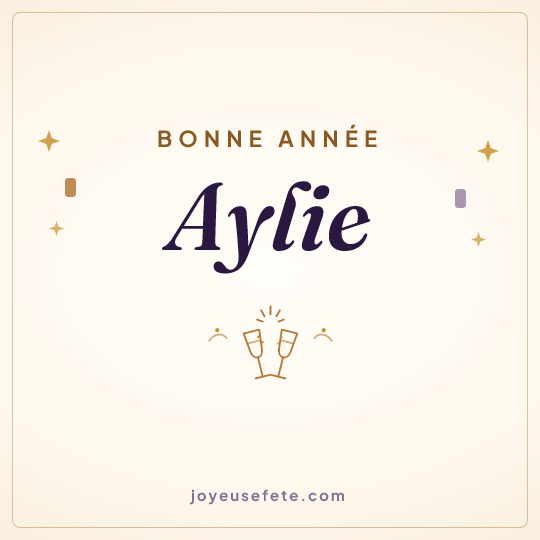 Image carrée « Bonne année Aylie » pour WhatsApp