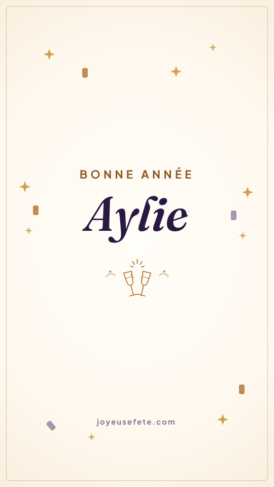 Image « Bonne année Aylie » au format story