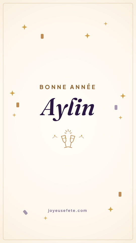 Image « Bonne année Aylin » au format story