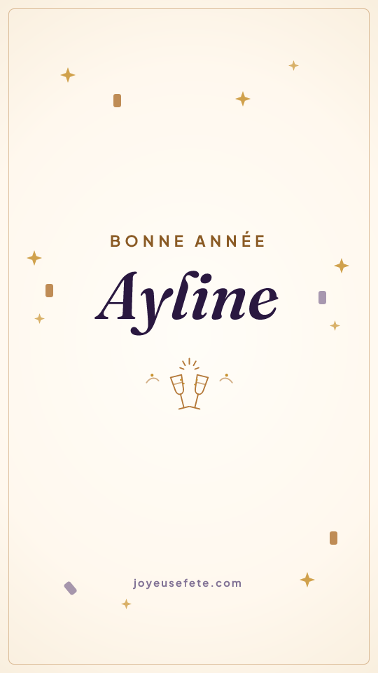 Image « Bonne année Ayline » au format story