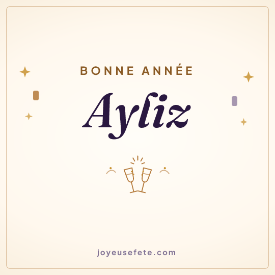Image carrée « Bonne année Ayliz » pour WhatsApp