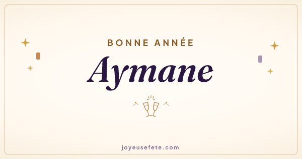 Image « Bonne année Aymane » au format large