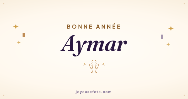 Image « Bonne année Aymar » au format large