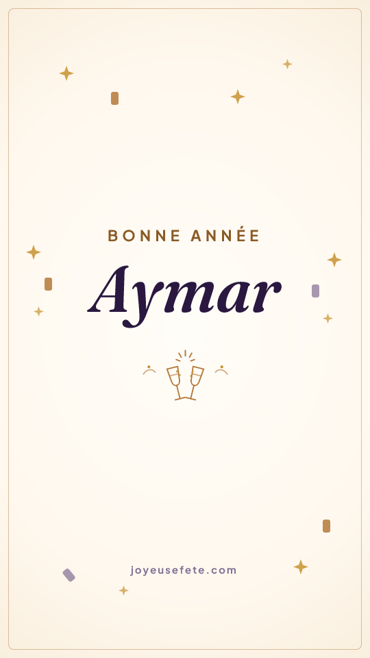 Image « Bonne année Aymar » au format story
