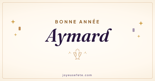Image « Bonne année Aymard » au format large