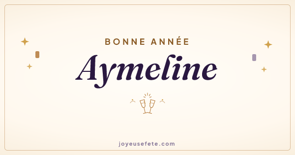Image « Bonne année Aymeline » au format large