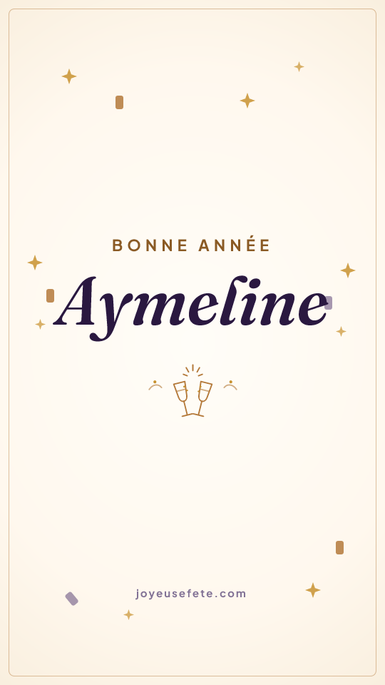 Image « Bonne année Aymeline » au format story