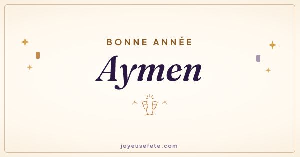 Image « Bonne année Aymen » au format large