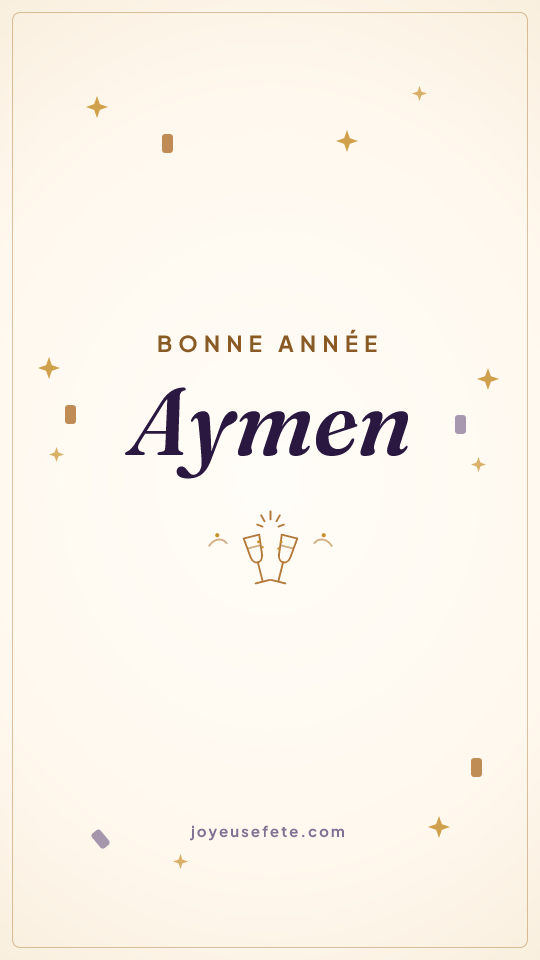 Image « Bonne année Aymen » au format story