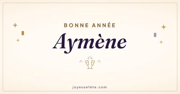 Image « Bonne année Aymène » au format large