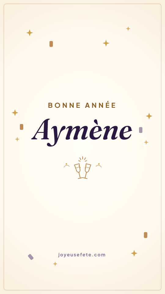 Image « Bonne année Aymène » au format story