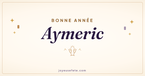 Image « Bonne année Aymeric » au format large