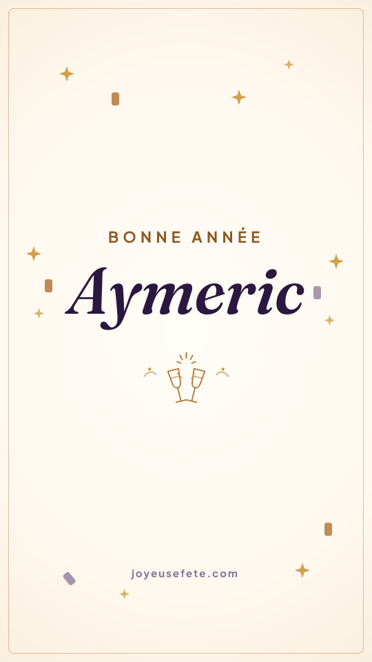Image « Bonne année Aymeric » au format story