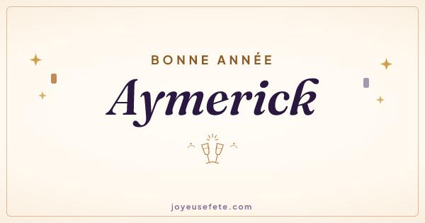 Image « Bonne année Aymerick » au format large