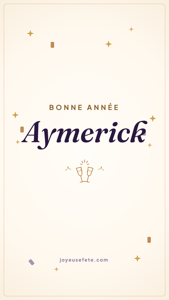 Image « Bonne année Aymerick » au format story