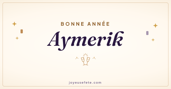 Image « Bonne année Aymerik » au format large
