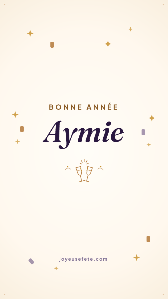 Image « Bonne année Aymie » au format story