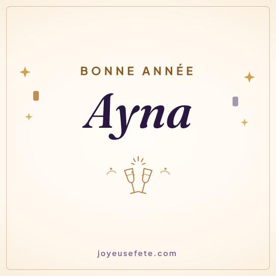 Image carrée « Bonne année Ayna » pour WhatsApp