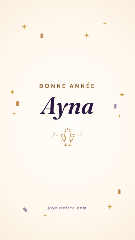 Image « Bonne année Ayna » au format story