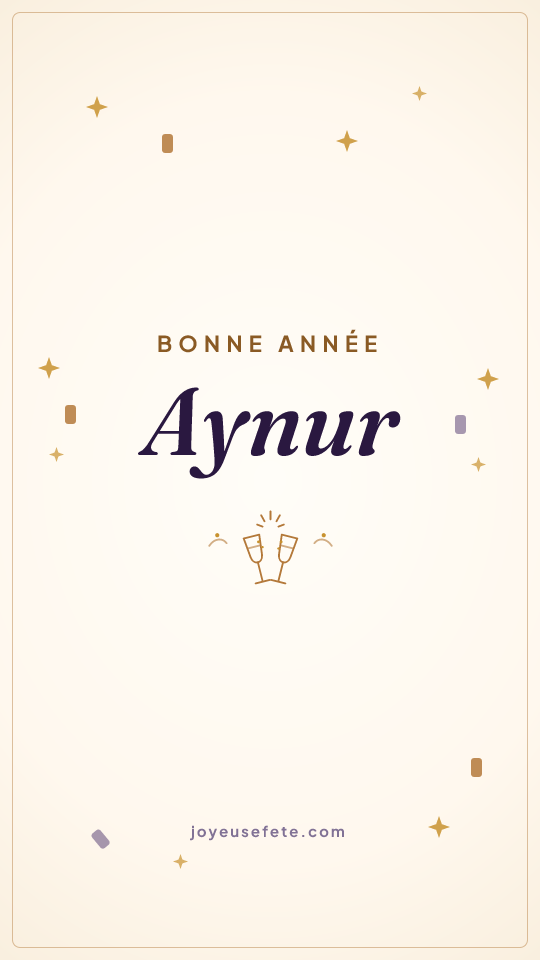 Image « Bonne année Aynur » au format story