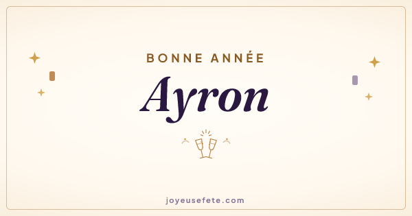 Image « Bonne année Ayron » au format large
