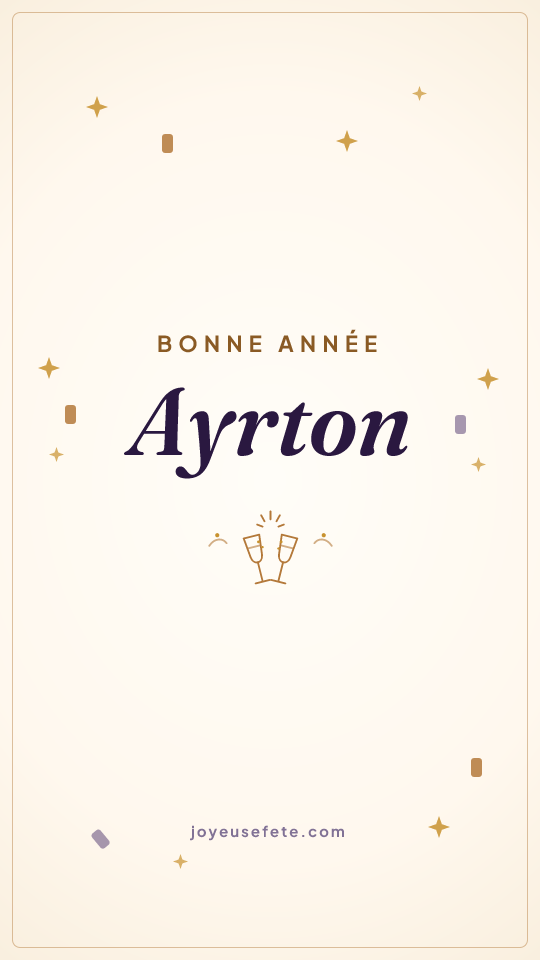 Image « Bonne année Ayrton » au format story