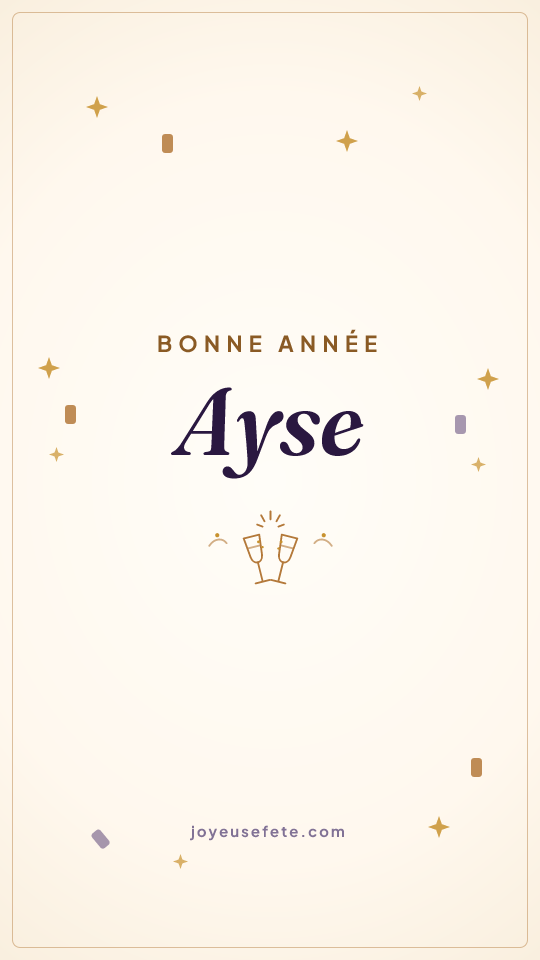 Image « Bonne année Ayse » au format story