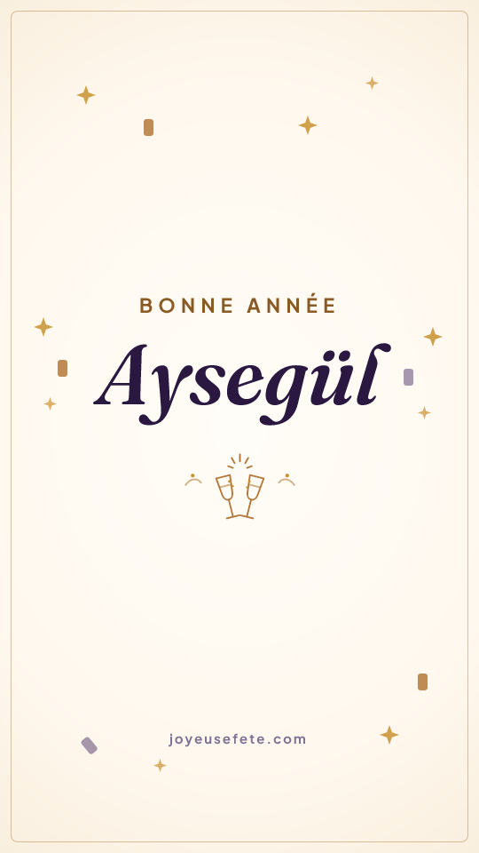 Image « Bonne année Aysegül » au format story