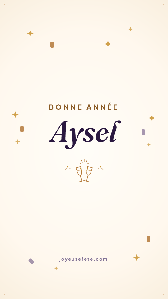 Image « Bonne année Aysel » au format story
