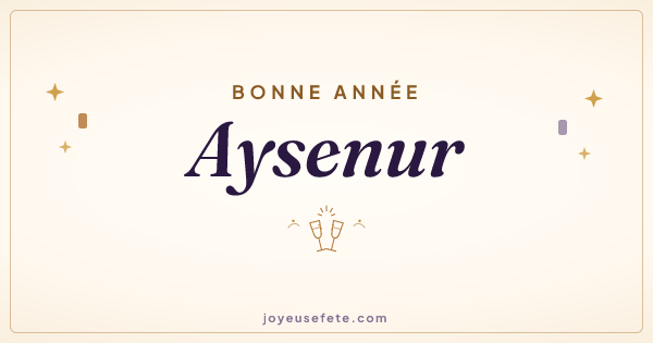 Image « Bonne année Aysenur » au format large