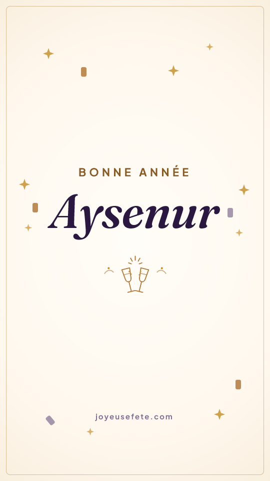 Image « Bonne année Aysenur » au format story