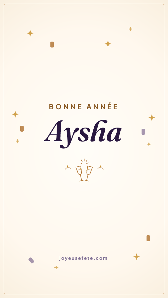 Image « Bonne année Aysha » au format story
