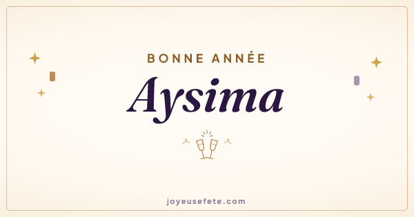 Image « Bonne année Aysima » au format large