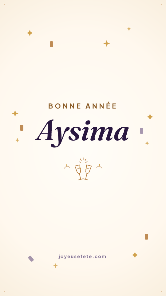 Image « Bonne année Aysima » au format story