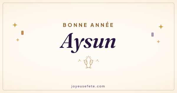 Image « Bonne année Aysun » au format large