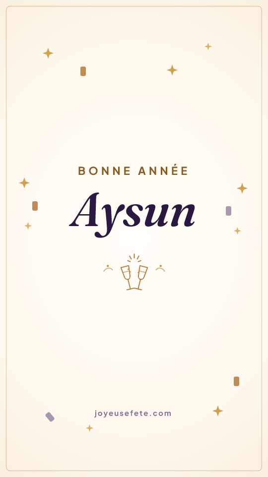 Image « Bonne année Aysun » au format story