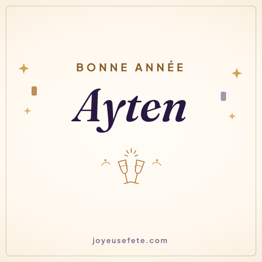Image carrée « Bonne année Ayten » pour WhatsApp