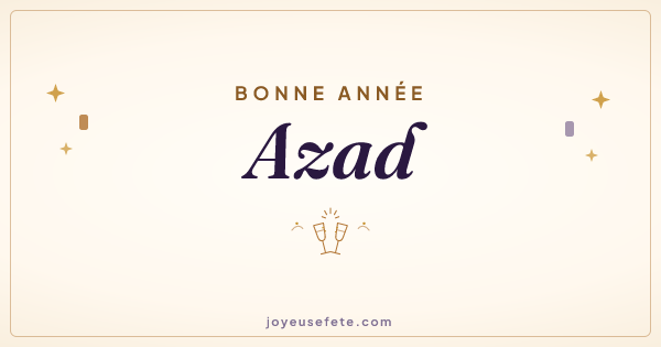 Image « Bonne année Azad » au format large