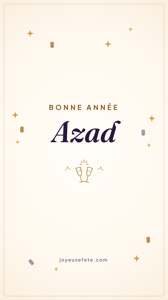 Image « Bonne année Azad » au format story