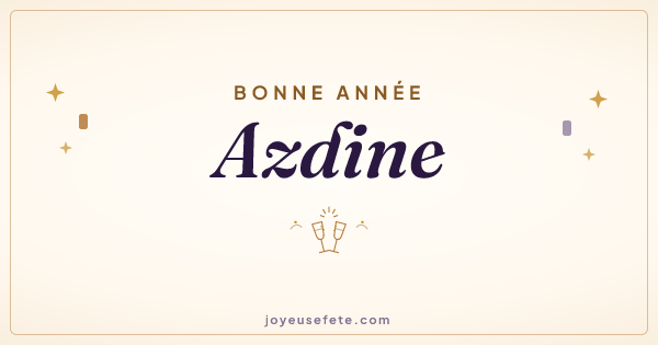 Image « Bonne année Azdine » au format large