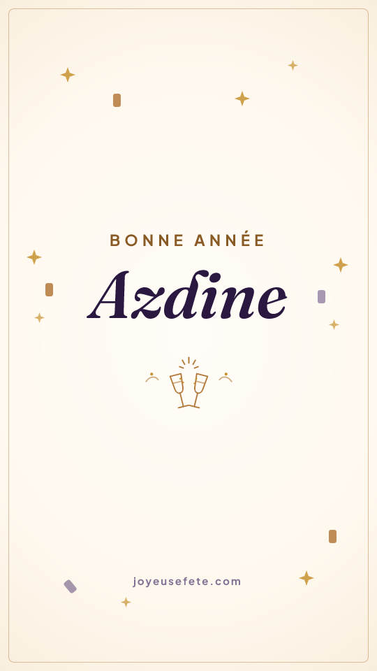 Image « Bonne année Azdine » au format story