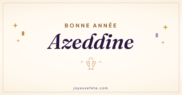 Image « Bonne année Azeddine » au format large